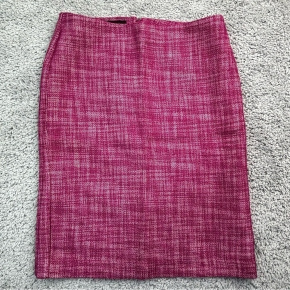 Talbots Skirt Womens 10 Wool Blend Pink Knee Length Vent Zip Up Closure Polished - Picture 1 of 6